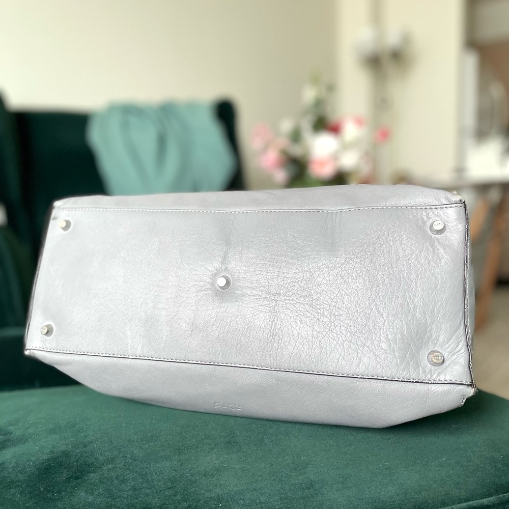 abro Leather Satchel Tote Bag Light Gray | Made in Germany - Picture 3 of 16